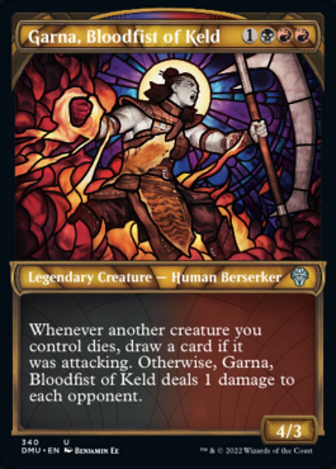 Garna, Bloodfist of Keld (Showcase Textured) [Dominaria United] | Pegasus Games WI