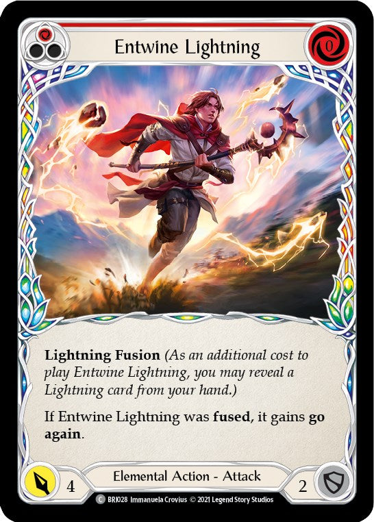 Entwine Lightning (Red) [BRI028] (Tales of Aria Briar Blitz Deck)  1st Edition Normal | Pegasus Games WI