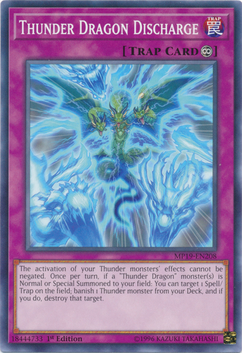 Thunder Dragon Discharge [MP19-EN208] Common | Pegasus Games WI
