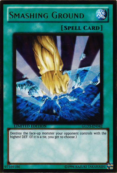 Smashing Ground [GLD3-EN042] Gold Rare | Pegasus Games WI