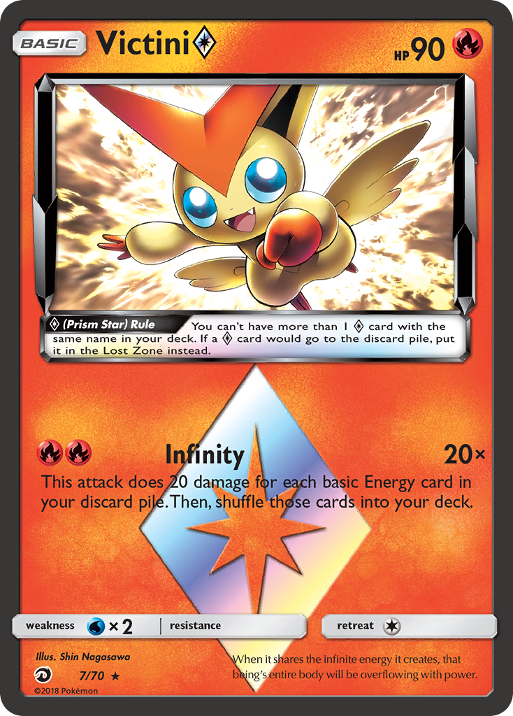 Victini (7/70) (Prism Star) [Sun & Moon: Dragon Majesty] | Pegasus Games WI