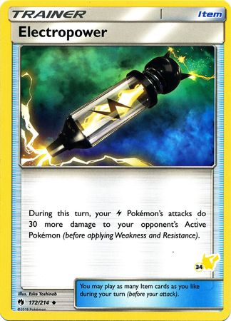 Electropower (172/214) (Pikachu Stamp #34) [Battle Academy 2020] | Pegasus Games WI