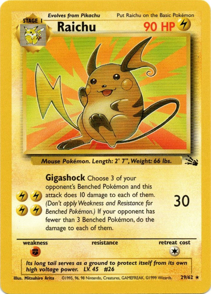 Raichu (29/62) [Fossil Unlimited] | Pegasus Games WI
