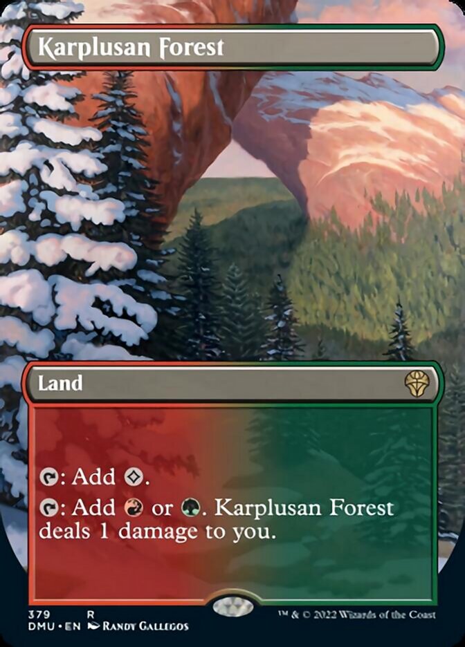 Karplusan Forest (Borderless Alternate Art) [Dominaria United] | Pegasus Games WI