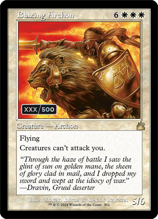 Blazing Archon (Retro) (Serialized) [Ravnica Remastered] | Pegasus Games WI
