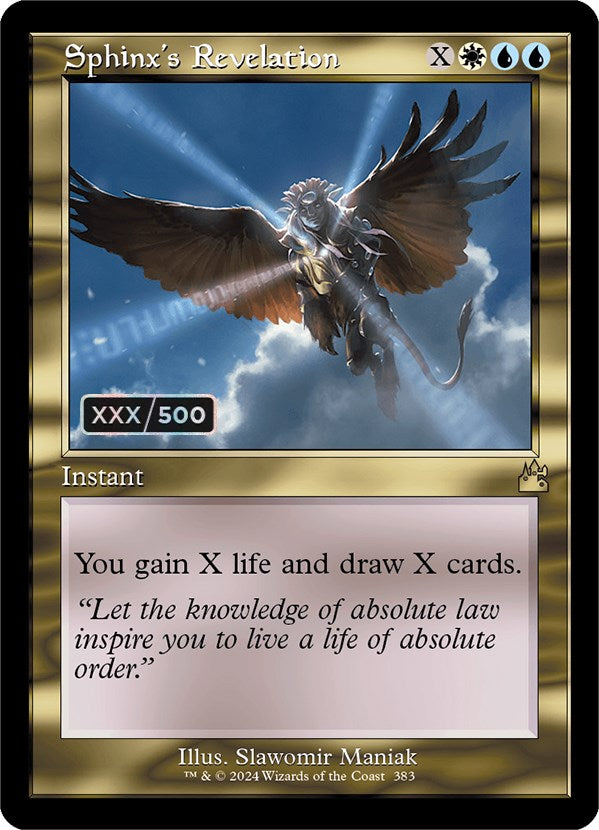 Sphinx's Revelation (Retro) (Serialized) [Ravnica Remastered] | Pegasus Games WI