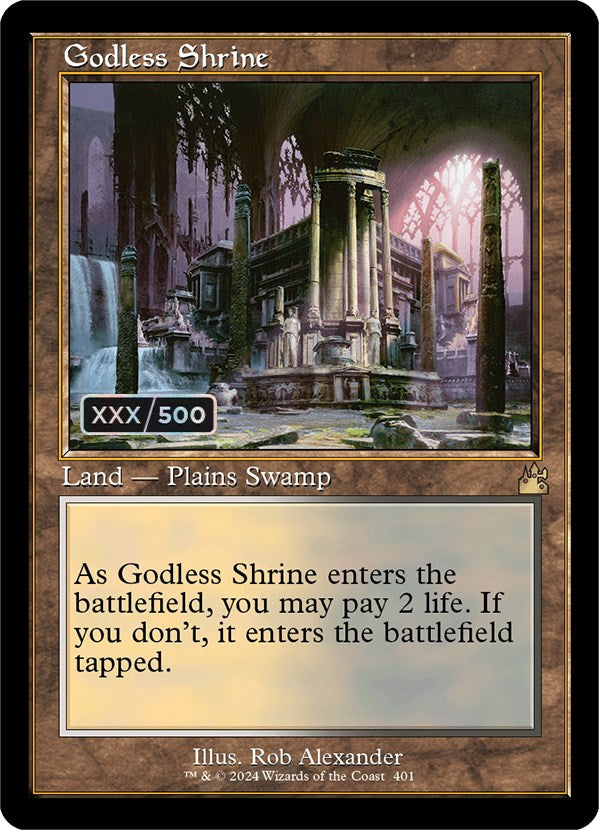 Godless Shrine (Retro) (Serialized) [Ravnica Remastered] | Pegasus Games WI
