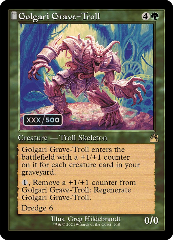 Golgari Grave-Troll (Retro) (Serialized) [Ravnica Remastered] | Pegasus Games WI