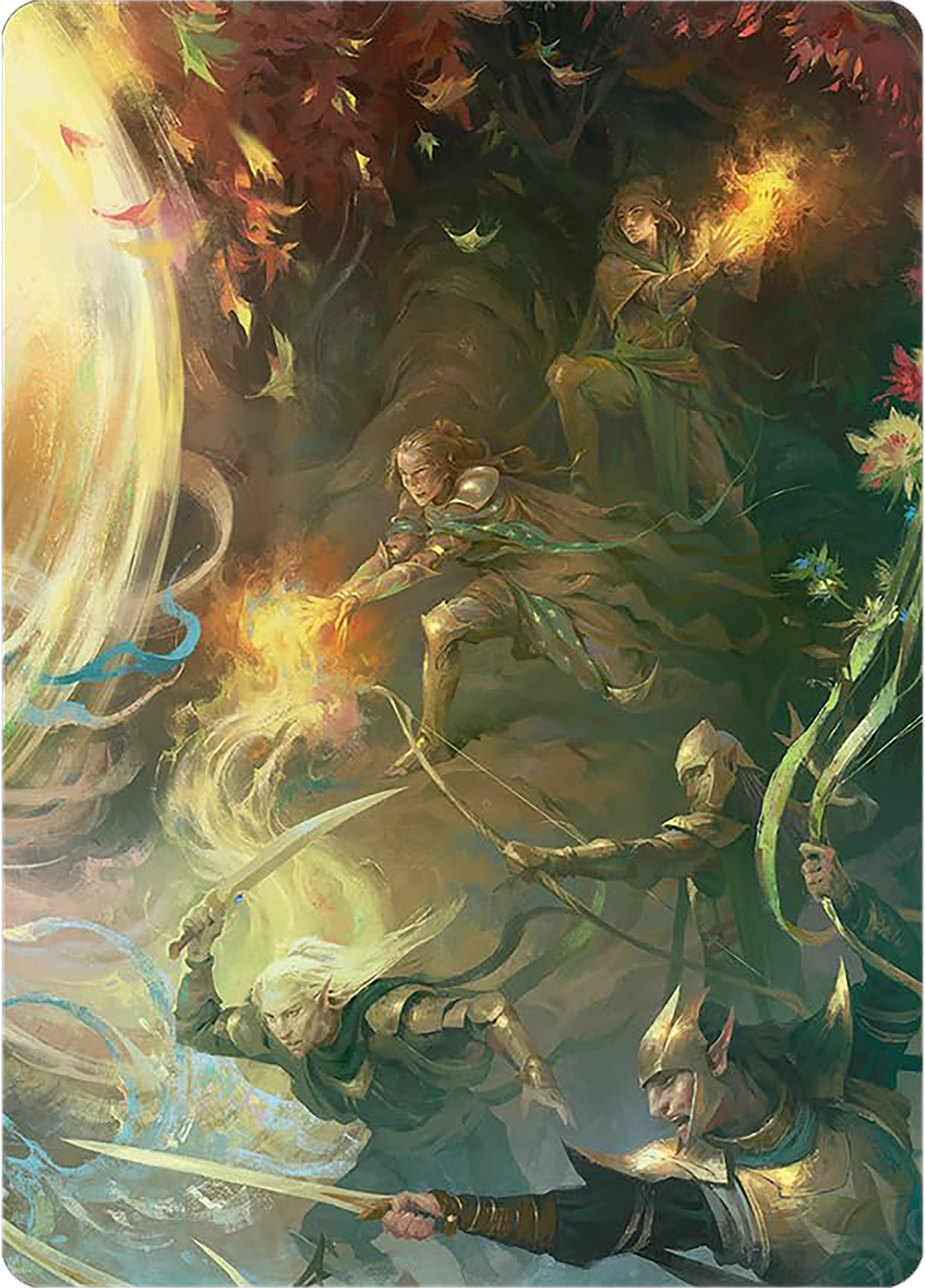 Rally the Galadhrim Art Card [The Lord of the Rings: Tales of Middle-earth Art Series] | Pegasus Games WI
