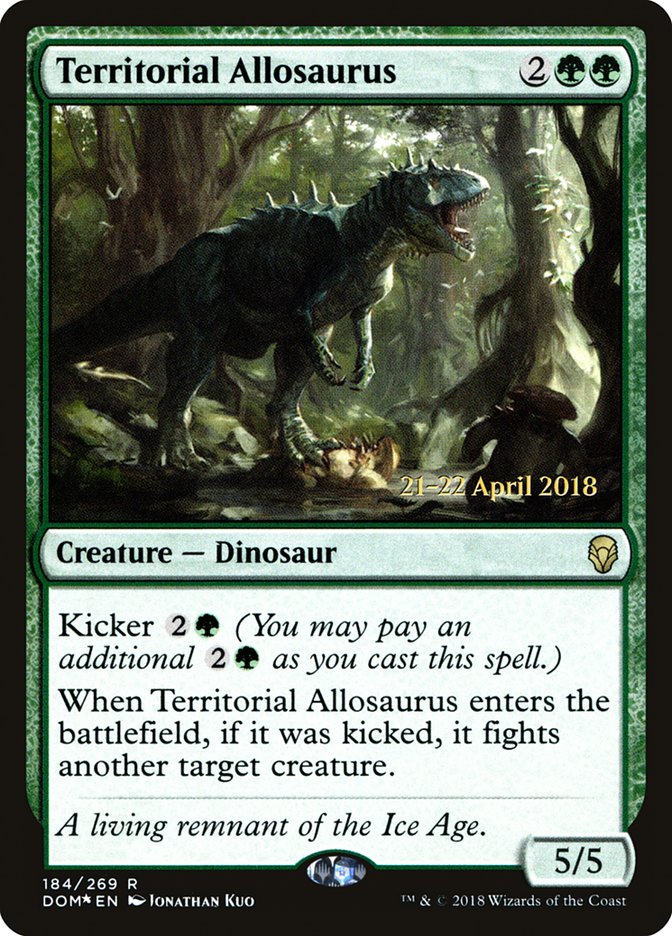 Territorial Allosaurus [Dominaria Prerelease Promos] | Pegasus Games WI