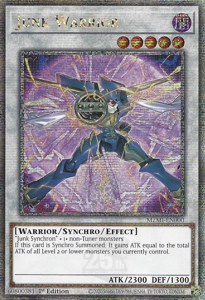 Junk Warrior (Quarter Century Secret Rare) [MZMI-EN000] Quarter Century Secret Rare | Pegasus Games WI