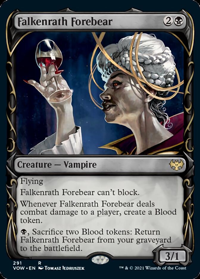 Falkenrath Forebear (Showcase Fang Frame) [Innistrad: Crimson Vow] | Pegasus Games WI