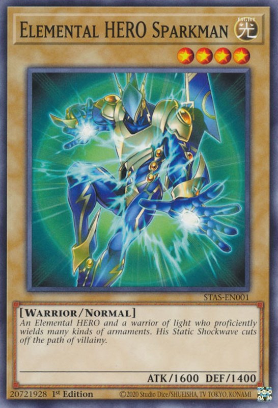 Elemental HERO Sparkman [STAS-EN001] Common | Pegasus Games WI