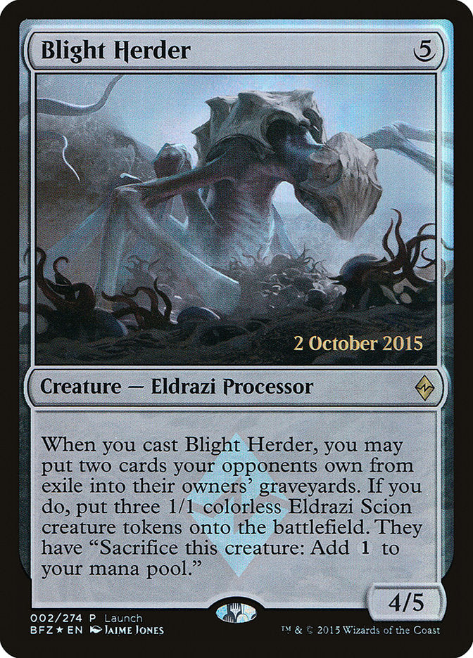 Blight Herder (Launch) [Battle for Zendikar Promos] | Pegasus Games WI