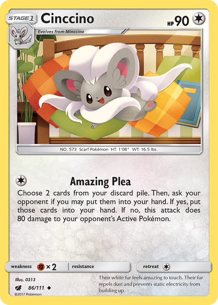 Cinccino (86/111) [Sun & Moon: Crimson Invasion] | Pegasus Games WI