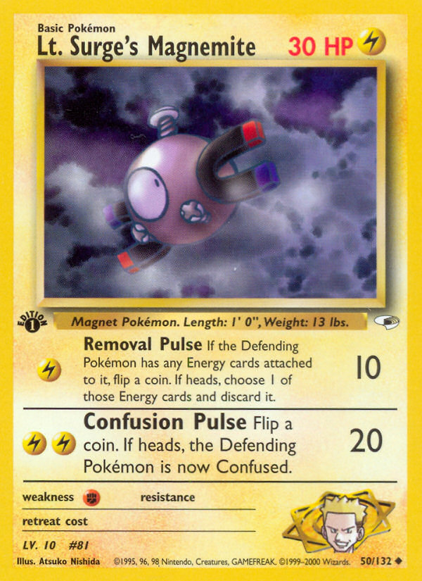Lt. Surge's Magnemite (50/132) [Gym Heroes 1st Edition] | Pegasus Games WI
