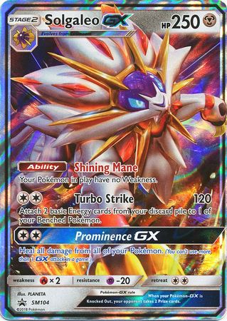 Solgaleo GX (SM104) (Jumbo Card) [Sun & Moon: Black Star Promos] | Pegasus Games WI