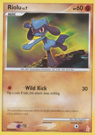 Riolu (6/61) [Diamond & Pearl: Trainer Kit - Lucario] | Pegasus Games WI