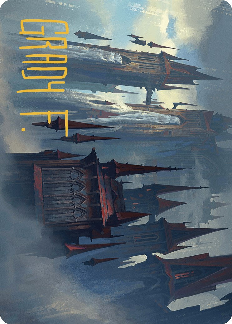 Thundering Falls Art Card (Gold-Stamped Signature) [Murders at Karlov Manor Art Series] | Pegasus Games WI