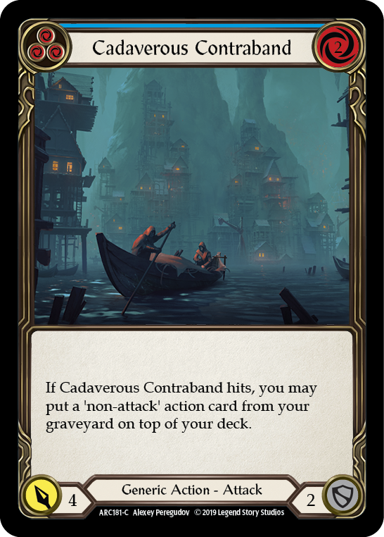 Cadaverous Contraband (Blue) [ARC181-C] 1st Edition Rainbow Foil | Pegasus Games WI