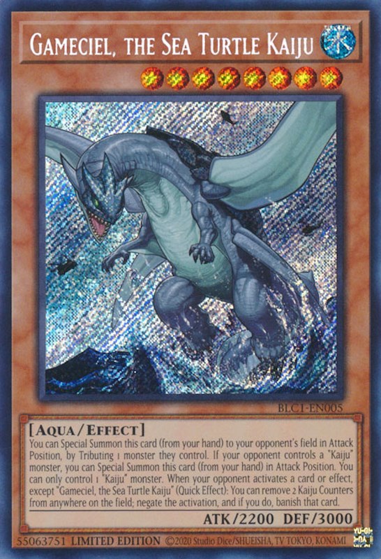 Gameciel, the Sea Turtle Kaiju [BLC1-EN005] Secret Rare | Pegasus Games WI