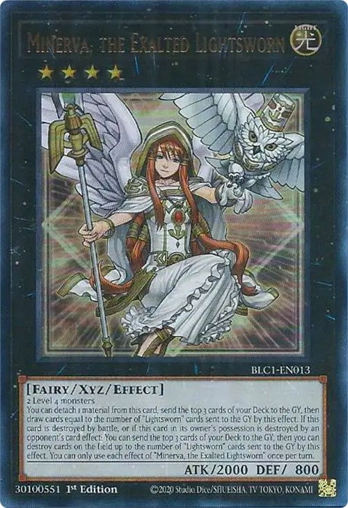 Minerva, the Exalted Lightsworn [BLC1-EN013] Ultra Rare | Pegasus Games WI