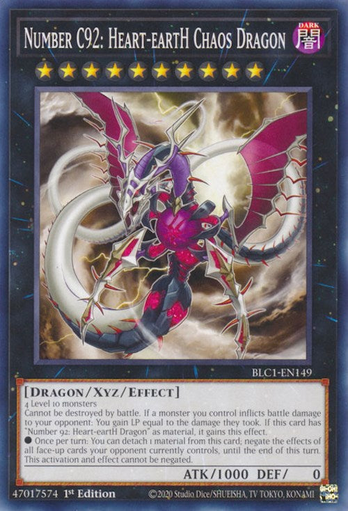 Number C92: Heart-eartH Chaos Dragon [BLC1-EN149] Common | Pegasus Games WI