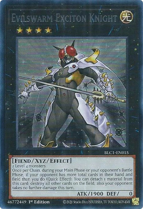 Evilswarm Exciton Knight (Silver) [BLC1-EN015] Ultra Rare | Pegasus Games WI