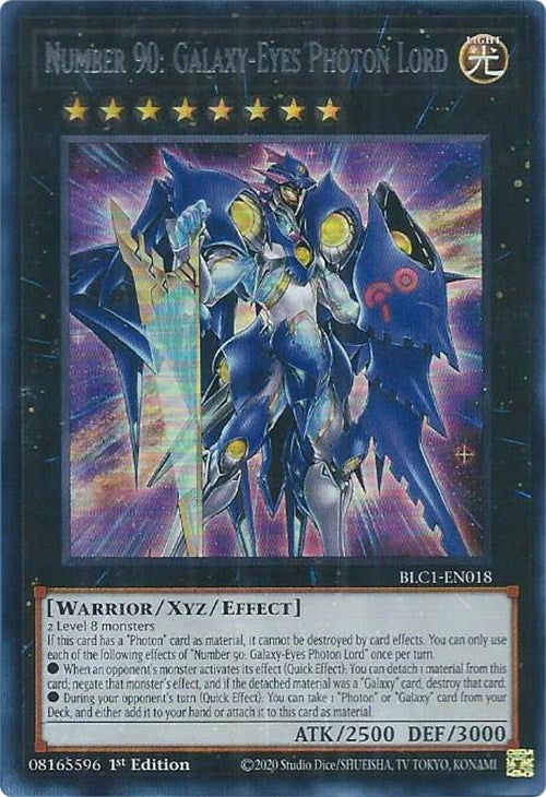 Number 90: Galaxy-Eyes Photon Lord (Silver) [BLC1-EN018] Ultra Rare | Pegasus Games WI