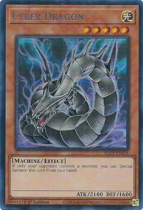 Cyber Dragon (Alternate Art) (Silver) [BLC1-EN021] Ultra Rare | Pegasus Games WI