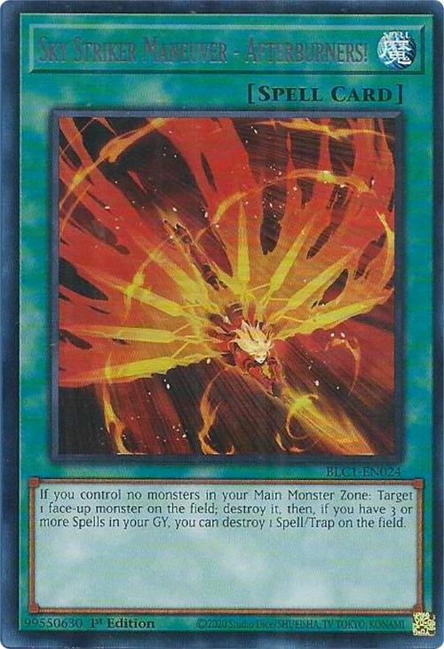 Sky Striker Maneuver - Afterburners! (Silver) [BLC1-EN024] Ultra Rare | Pegasus Games WI