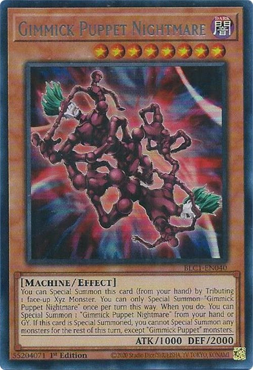 Gimmick Puppet Nightmare (Silver) [BLC1-EN040] Ultra Rare | Pegasus Games WI