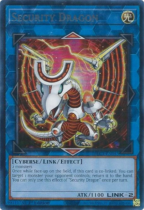 Security Dragon (Silver) [BLC1-EN043] Ultra Rare | Pegasus Games WI