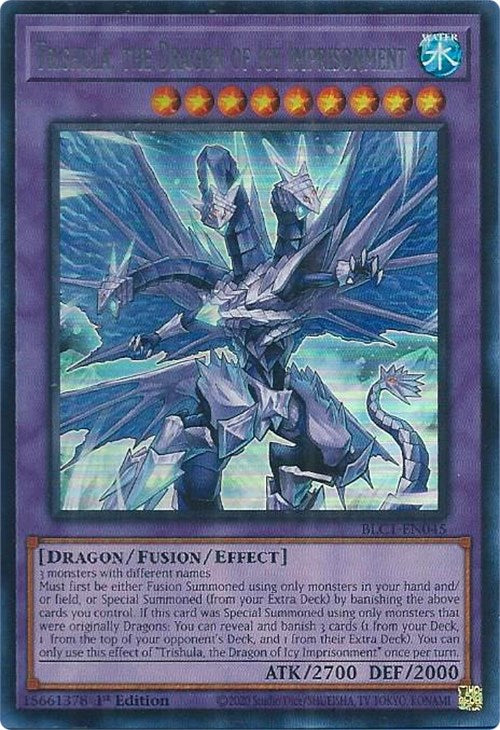 Trishula, the Dragon of Icy Imprisonment (Silver) [BLC1-EN045] Ultra Rare | Pegasus Games WI