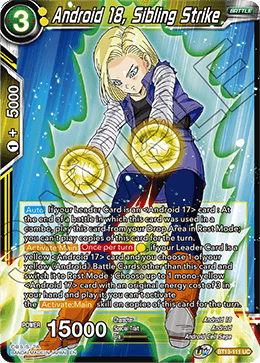 Android 18, Sibling Strike (Uncommon) [BT13-111] | Pegasus Games WI