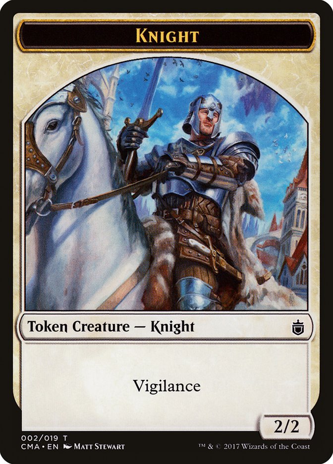 Knight Token [Commander Anthology Tokens] | Pegasus Games WI