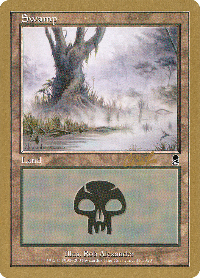 Swamp (cr341) (Carlos Romao) [World Championship Decks 2002] | Pegasus Games WI