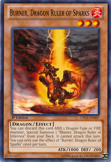 Burner, Dragon Ruler of Sparks [LTGY-EN097] Common | Pegasus Games WI