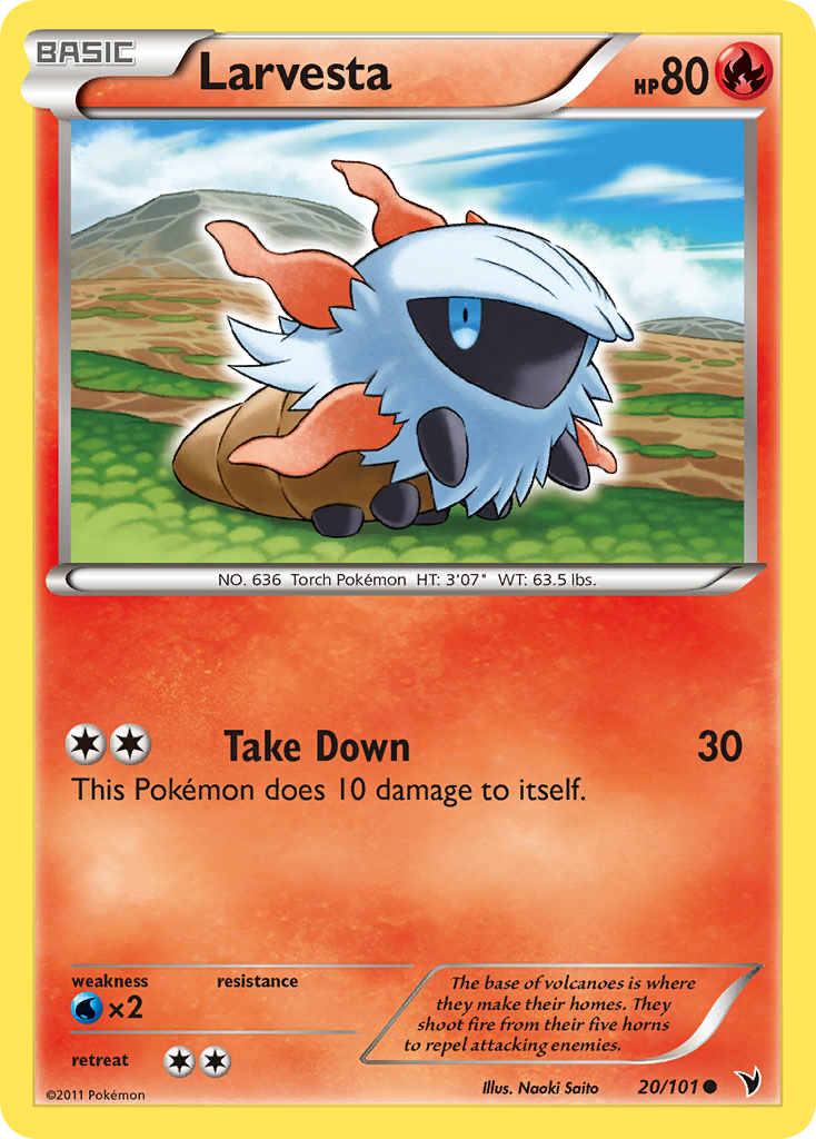 Larvesta (20/101) [Black & White: Noble Victories] | Pegasus Games WI