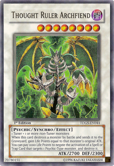 Thought Ruler Archfiend [TDGS-EN044] Ultra Rare | Pegasus Games WI