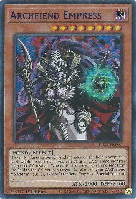 Archfiend Empress (Blue) [LDS3-EN007] Ultra Rare | Pegasus Games WI