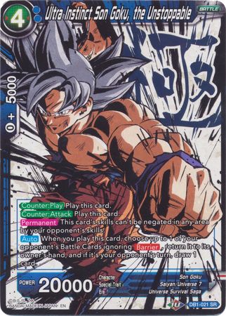 Ultra Instinct Son Goku, the Unstoppable (Alternate Art) [DB1-021] | Pegasus Games WI