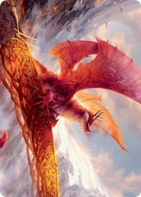 Goldspan Dragon Art Card (Gold-Stamped Signature) [Kaldheim Art Series] | Pegasus Games WI