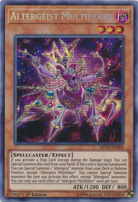 Altergeist Multifaker [MP19-EN009] Prismatic Secret Rare | Pegasus Games WI