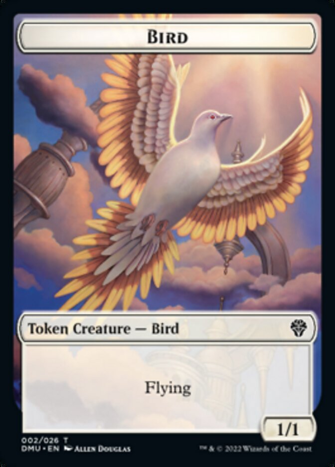 Bird (002) // Monk Double-Sided Token [Dominaria United Tokens] | Pegasus Games WI