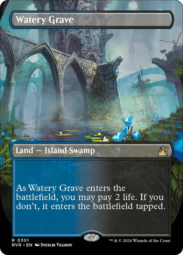 Watery Grave (Borderless) [Ravnica Remastered] | Pegasus Games WI