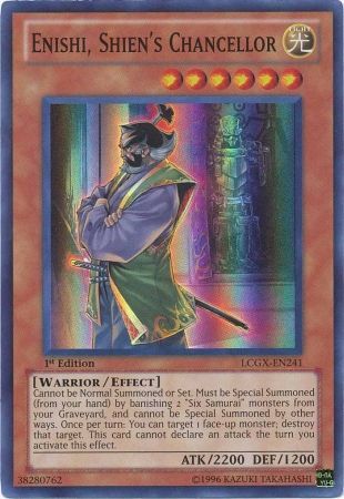 Enishi, Shien's Chancellor [LCGX-EN241] Super Rare | Pegasus Games WI