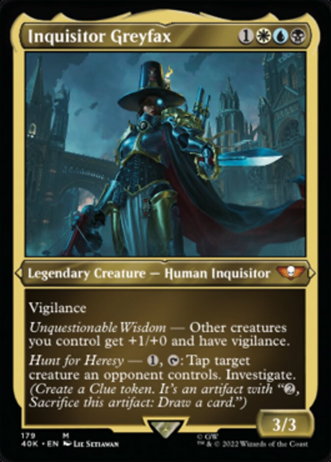 Inquisitor Greyfax (Display Commander) (Surge Foil) [Warhammer 40,000] | Pegasus Games WI