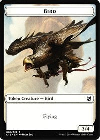 Bird (001) // Sculpture Double-Sided Token [Commander 2019 Tokens] | Pegasus Games WI