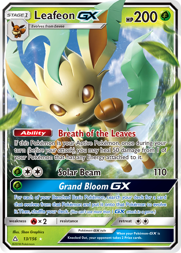Leafeon GX (13/156) [Sun & Moon: Ultra Prism] | Pegasus Games WI